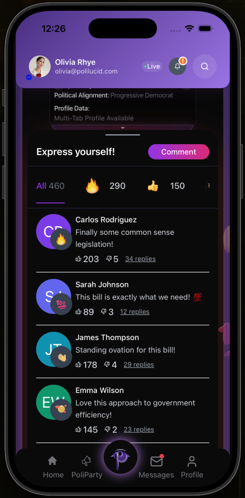 Designed Mobile-First - PoliLucid